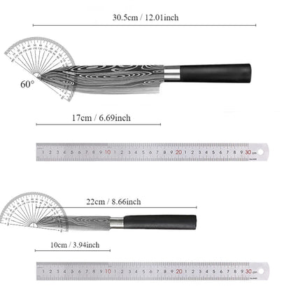 Kitchen Knives, Laser Damascus Pattern