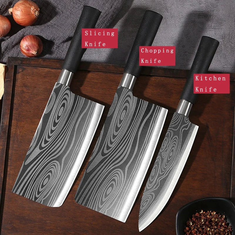 Kitchen Knives, Laser Damascus Pattern